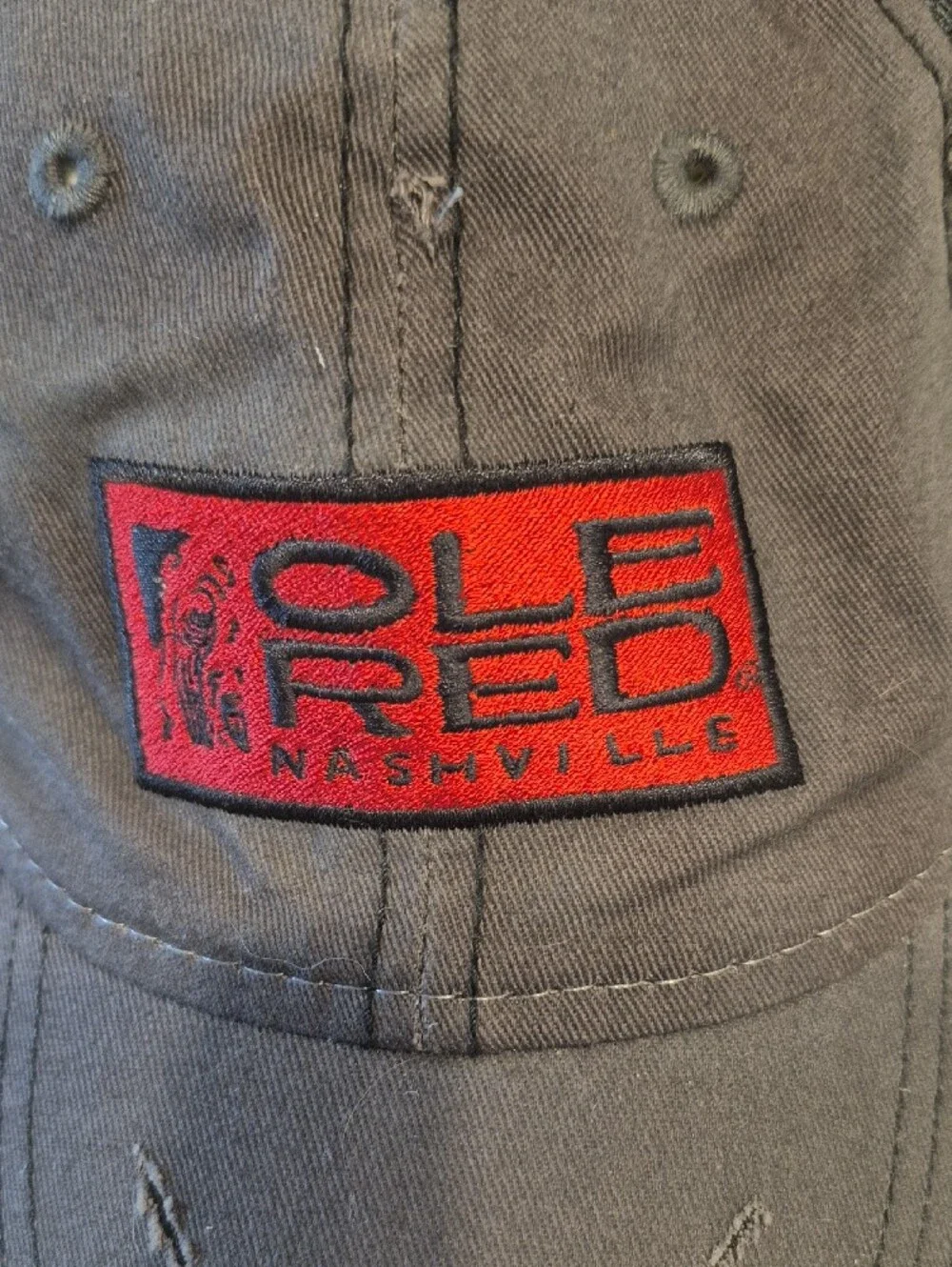 Nashville Ole Red Blake Shelton Black Trucker Hat with Red Patxh Logo